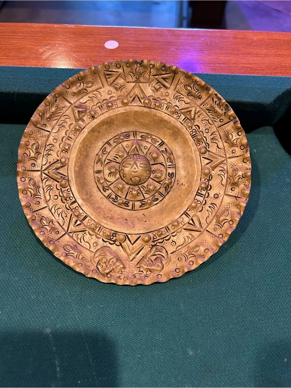 Brass Mayan Calendar wall hanging